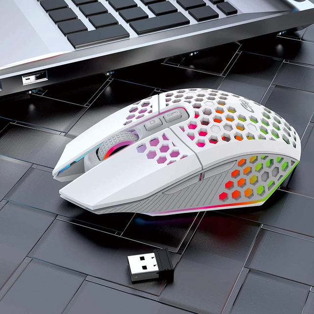 Alt view image 5 of 7 - Wired Gaming Mouse, Honeycomb Lightweight Design Gaming Mouse with RGB Backlit, 7 Programmable Buttons and One-Click Desktop, 1600 DPI Optical USB Gamer Mouse for Mac, Laptop, Computer