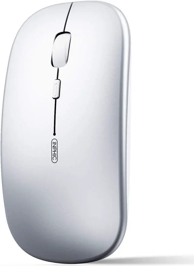 Main image of Bluetooth Mouse, Slim Silent Rechargeable Bluetooth 5.0 Wireless Mouse, 800/1200/1600 DPI Portable Computer Cordless Mouse for Laptop PC Mac, iPad OS