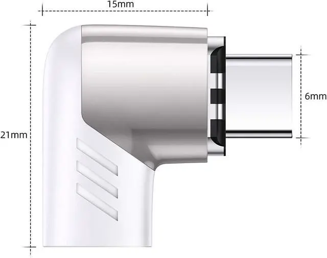 Alt view image 2 of 7 - USB C Magnetic Adapter, 100w Right Angle Male to Female USB-C Connector PD Charger Cable Extender Mag Fast Safe Charging 480Mbps/s Data Transfer for Laptops Tablet Phone Magnet Plug Extension