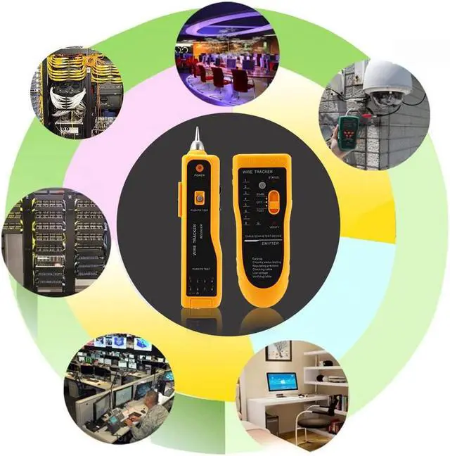 Alt view image 6 of 7 - Ethernet Tester, Wire Tester, Wire Tracker, Ethernet Network Cable Tester Kit RJ11 RJ45 CAT5/5e CAT6 LAN Wire Tracker Portable Line Finder for Miss Wiring Disorder Cable Open and Short Circuit Testing