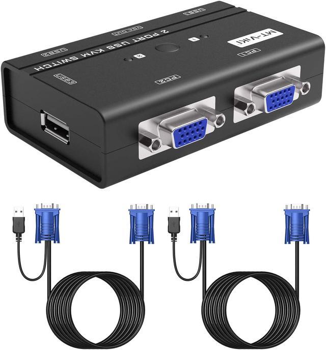 Cable KVM de 3m 2-en-1 VGA USB - HD15 - Cables KVM