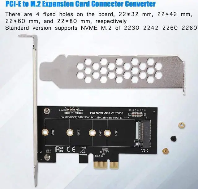 Alt view image 4 of 7 - M.2 PCIe PCI-E Adapter, M.2 to PCI-E3.0 X1 Expansion Card,M2 SSD NGFF NVME (m Key) to PCIe 3.0 x 4 Adapter with Low Profile Bracket for Desktop PCI Express Slot