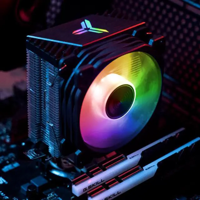 Alt view image 5 of 7 - 2 Heat Pipe Tower CPU Cooler RGB 3Pin Cooling Fans Heatsink for LGA 775/1150/1151/1155/1156 AM4/AM3+/AM2+/FM2+/FM1