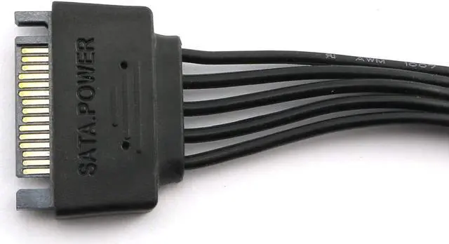 Alt view image 2 of 7 - 15 Pin SATA Power Extension Hard Drive Cable 1 Male to 5 Female Splitter Adapter 24-inch(60CM)