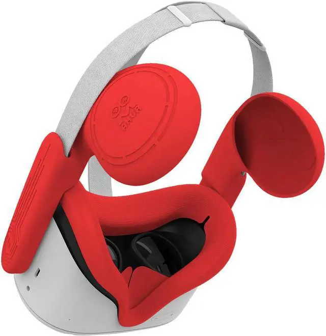VR Silicone Face Cover Ear Muffs for Oculus Quest Headset