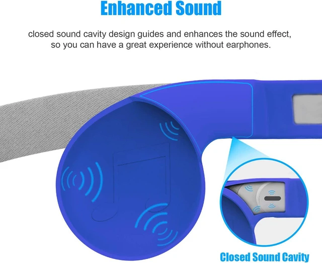 Alt view image 4 of 7 - VR Silicone Face Cover & Ear Muffs for Oculus Quest 2 Headset, Sweatproof Waterproof Anti-Dirty Replacement Facial Cushion and Enhance Headset Sound Headphone Extension Cover (Blue, 1 Set)