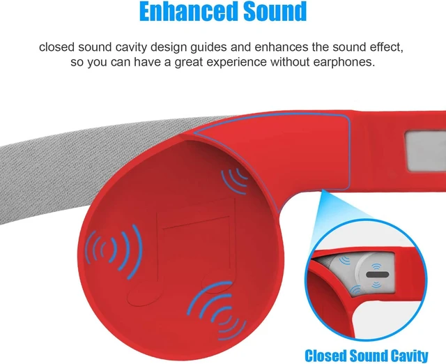 Alt view image 3 of 7 - VR Silicone Face Cover & Ear Muffs for Oculus Quest 2 Headset, Sweatproof Waterproof Anti-Dirty Replacement Facial Cushion and Enhance Headset Sound Headphone Extension Cover (Red, 1 Set)