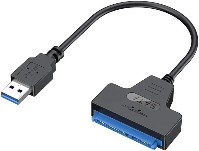 Main image of USB 3.0 to SATA Adapter, SATA to USB 3.0 Cable, Compatible 2.5" SATA III HDD Hard Disk Driver, 0.5FT, Black