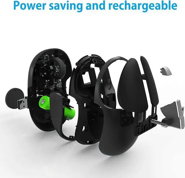 Alt view image 6 of 7 - Bluetooth Mouse, Rechargeable Dual Mode(Bluetooth 5.0 + USB)2.4GHz Wireless Bluetooth Mouse with Type C Adapter for Laptop/iPad/MacBook/PC, Windows 8.0/MacOS 10.10/iPad OS 13/Android 4.3 or Later