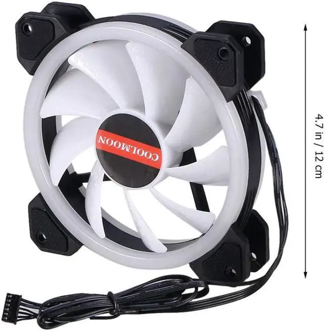 Alt view image 2 of 7 - RGB Case Fans 6 Pack, PC Computer Case 120mm Fan RGB with RGB Controller, Reinforced Quiet Fan Blade Design, Adjustable Colorful Cooling Cooler