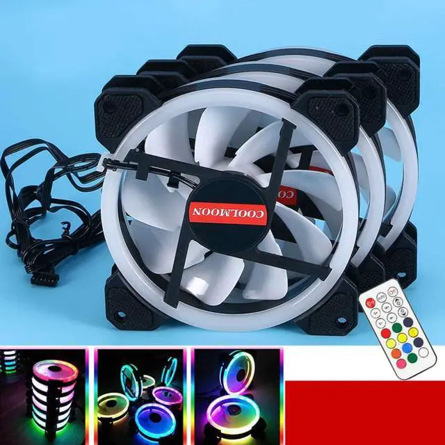 Alt view image 6 of 7 - RGB Case Fans 5 Pack, PC Computer Case 120mm Fan RGB with RGB Controller, Reinforced Quiet Fan Blade Design, Adjustable Colorful Cooling Cooler