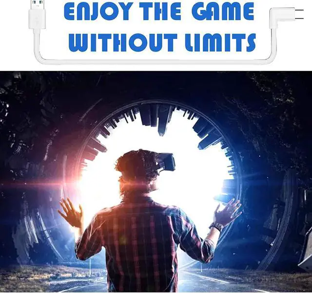 Alt view image 6 of 7 - for Oculus Quest 2 VR Headset Link Cable 16ft, USB 3.0 to USB C High Speed Data Transfer & Fast Charging Cable, USB C 3.2 Gen 1 Extension Cable for VR Headset and Gaming PC (16feet, 5M)