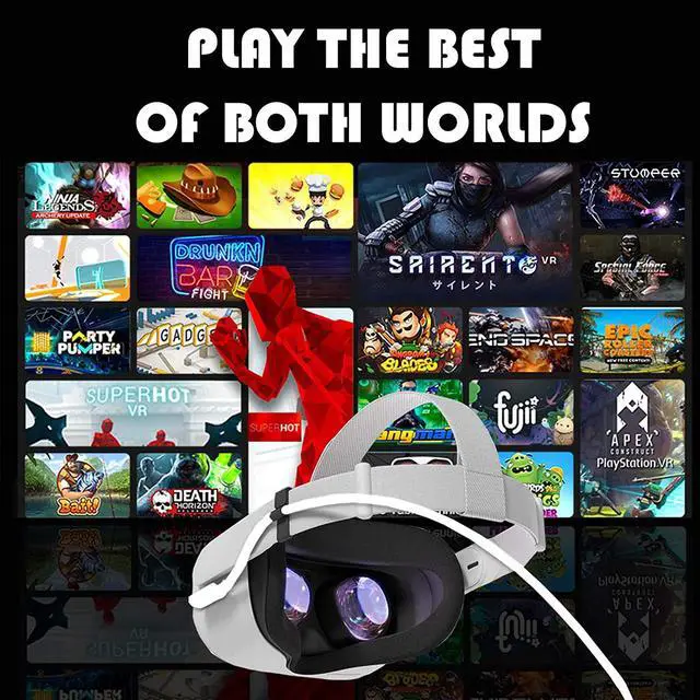 Alt view image 5 of 7 - for Oculus Quest 2 VR Headset Link Cable 16ft, USB 3.0 to USB C High Speed Data Transfer & Fast Charging Cable, USB C 3.2 Gen 1 Extension Cable for VR Headset and Gaming PC (16feet, 5M)