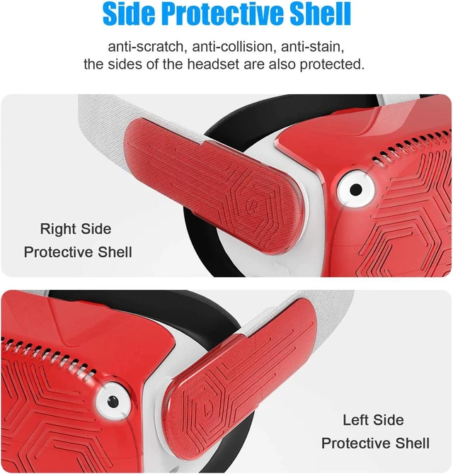 Alt view image 4 of 7 - VR Headset Protective Shell, Light & Durable Front Face Cover for Oculus Quest 2 Accessories, Preventing Collisions and Scratches