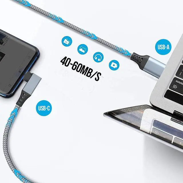 Alt view image 4 of 7 - Oculus Quest 2 Link Cable, 16FT / 5M Link Virtual Reality Headset Cable for Oculus Quest 2, USB A to C 3.0 Fast Charging and Data Transmission for Cellphone & PC VR Headset (Gray)