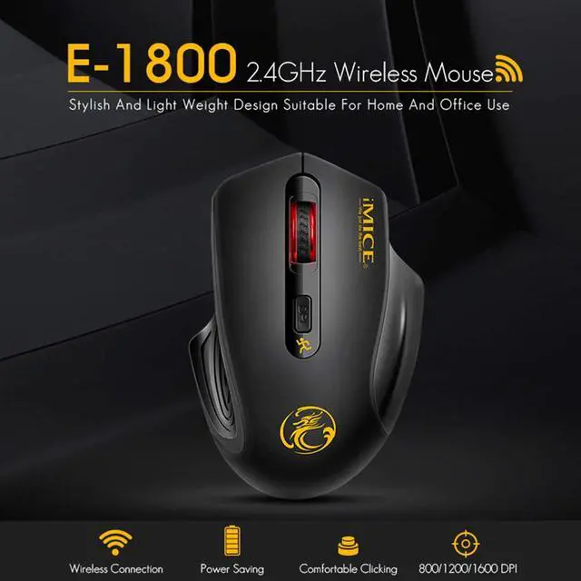 Alt view image 2 of 7 - Ergonomic Wireless Silent PC Mouse - 2.4Ghz Wireless Mouse, 1600 dpi Dpi Three-Speed Adjustment, Comfortable to Hold Pc Gaming Mice, Smart and Point-Saving Home Office Accessories