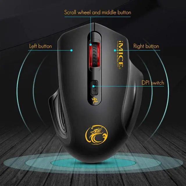 Alt view image 3 of 7 - Ergonomic Wireless Silent PC Mouse - 2.4Ghz Wireless Mouse, 1600 dpi Dpi Three-Speed Adjustment, Comfortable to Hold Pc Gaming Mice, Smart and Point-Saving Home Office Accessories