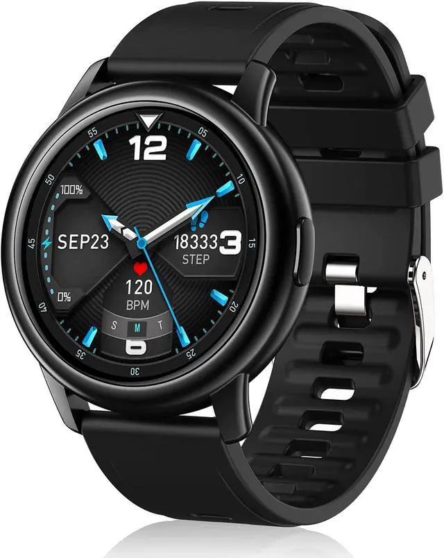 Main image of Smart Watch, Fitness Watch with Heart Rate Monitor, Full Touch Color Screen Pedometer Sleep Blood Pressure Blood Oxygen Tracker, IP68 Waterproof Activity Tracker, Smartwatch for Android and iOS