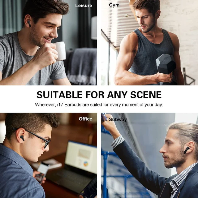 Alt view image 7 of 7 - Ture Wireless Earbuds, Bluetooth 5.0 Earphones Hi-Fi Stereo Active Noise Cancelling Headphones 32H Playtime True Wireless Earbuds IP7 Waterproof Headset In-Ear Headphones with Mic for Travel Gym