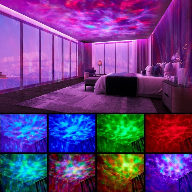 Alt view image 2 of 6 - Star Projector, Galaxy Projector Ocean Wave Projector with Music Player Timer Bluetooth, Kids Night Light Projector with Color Changing Lights Remote, Skylight Star Projector for Adults Kids
