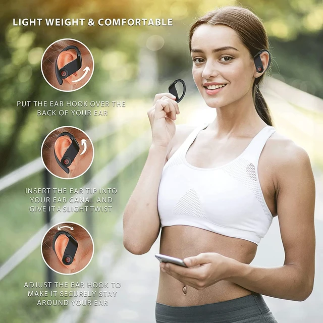 Alt view image 6 of 7 - Ture Wireless Earbuds Sport 5.1 Bluetooth Earbuds Sport-50 Hours TWS Totally Sports Wireless Headphone IPX7 Waterproof in-Ear Buds Bluetooth Headphones with Microphone for Running/Gym/Exercise