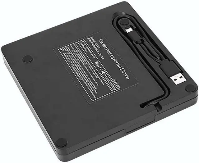 Alt view image 7 of 7 - External CD DVD Drive, Portable High-Speed USB-C & USB 3.0 CD/DVD ROM DVD Burner/DVD Reader Writer Optical Drive for PC Desktops, Compatible with Windows/Mac OS X/Linux