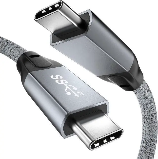 Main image of USB C to USB C 3.2 Cable 6.6FT/2M, 100W & 20Gbps USB 3.2 Gen 2X2 Cable, 4K @60Hz Video Cord with E-Marker for Thunderbolt 3/4, iMac, MacBook, Dell XPS, iPad Pro, Galaxy S21, Switch etc