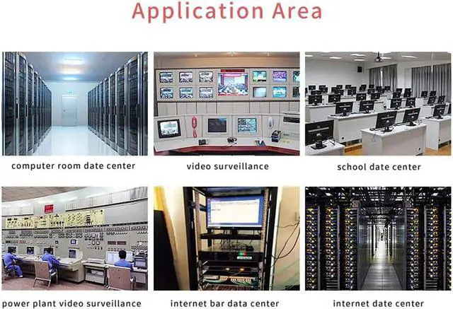 Alt view image 6 of 7 - VGA KVM Switch 8 Port 8 in 2 Out Switcher 8x2 VGA Switch Supports Wireless Keyboard and Mouse Audio USB 2.0 Devices Sharing 8 Computers with Remote Control