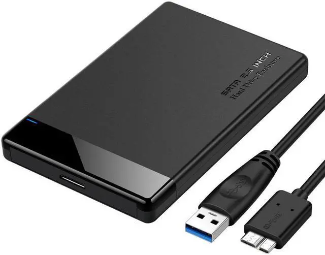 Main image of 2.5" Hard Drive Enclosure USB 3.0 to SATA III for 2.5 Inch SSD & HDD 9.5mm 7mm External Hard Drive Case Support Max 6TB with UASP Compatiable for WD Seagate Toshiba Samsung Hitachi