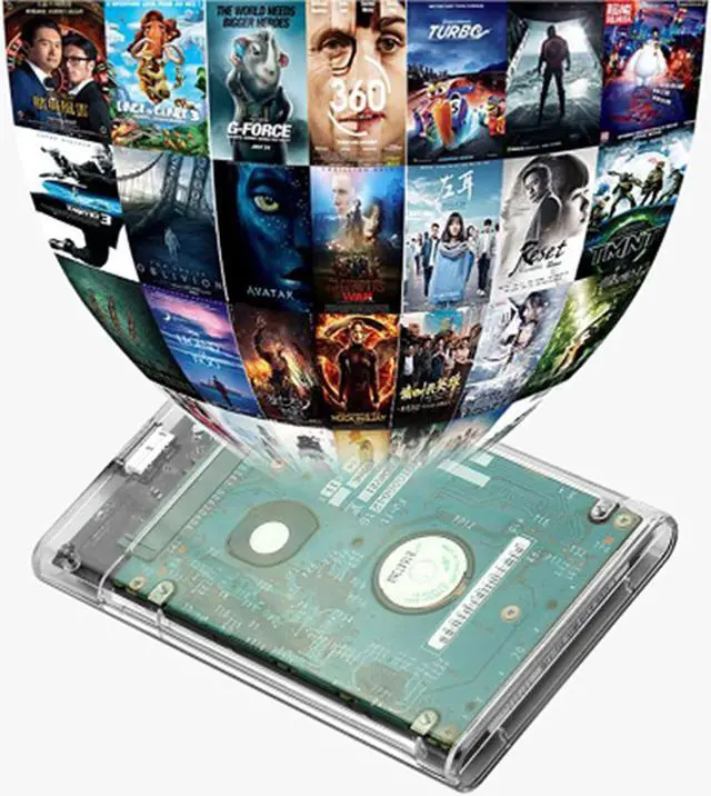 Alt view image 4 of 7 - 2.5" SATA to USB 3.0 External Hard Drive Enclosure, Portable Clear Hard Disk Case Tool-Free for 2.5 inches 7mm 9.5mm Optimized for SSD/HHD Supports SATA III UASP