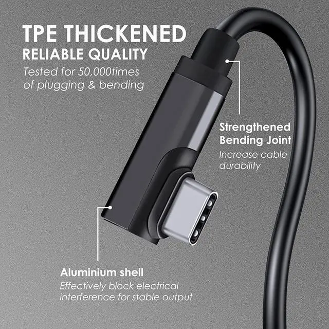 Alt view image 5 of 7 - for Ocu-lus Quest 2 Link Cable, 16ft/5M VR Headset Cable for Me-ta Quest 3S/3/2/Quest 1, USB 3.0 Type C to USB Type C, Compatible for Ocu-lus Quest 3/3S/2/1 Data Transfer Charging Cord for Gaming PC
