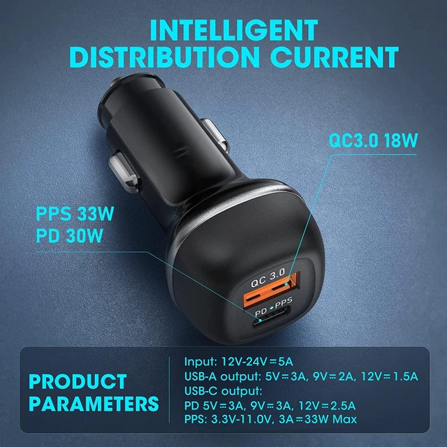 Alt view image 3 of 14 - USB C Car Charger Adapter, 48W Car Charger Fast Charging, PD&PPS&QC3.0 Fast USB Car Charger Adapter Compatible with 14 13 12 Pro Max XS, S22/21/10, Note20/10 IOS Android Smartphones