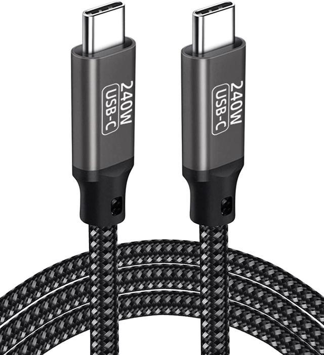 USB-C to USB-C Cable (2m / 6.6ft, Black)