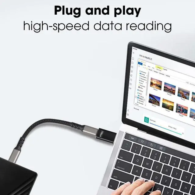 Alt view image 3 of 7 - [2 PACK] Updated USB 3.1 GEN 2 Male to Type-C Female Adapter, USB A to USB C Adapter Support Double Sides 10Gbps Charging & Data Transfer,USB A to USB C 3.1 Converter for PC, Laptop, Charger