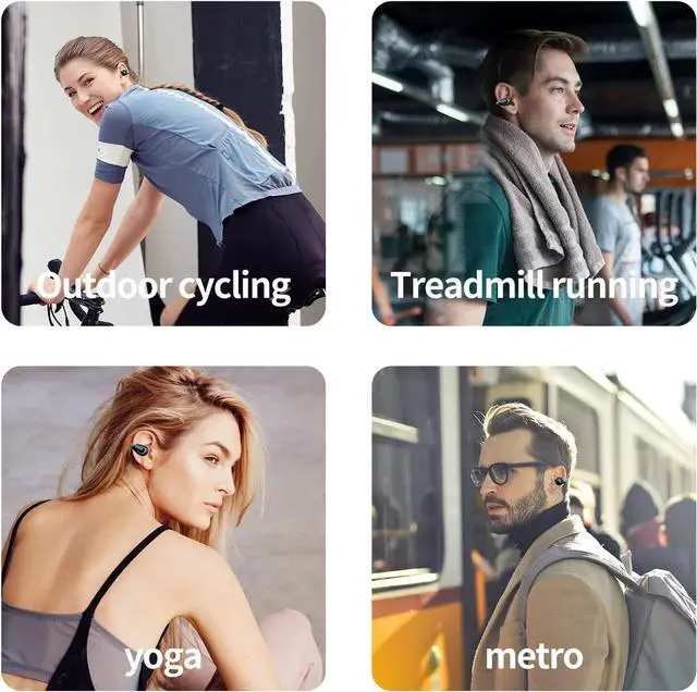 Alt view image 7 of 7 - Clip-On Wireless Earbuds Bone Conduction, Wireless Bluetooth V5.3 Open Ear Headphones, 80 Hours Playtime with Charging Case, IPX4 Waterproof Earphones Sport Cycling Running Work Earbud Hooks