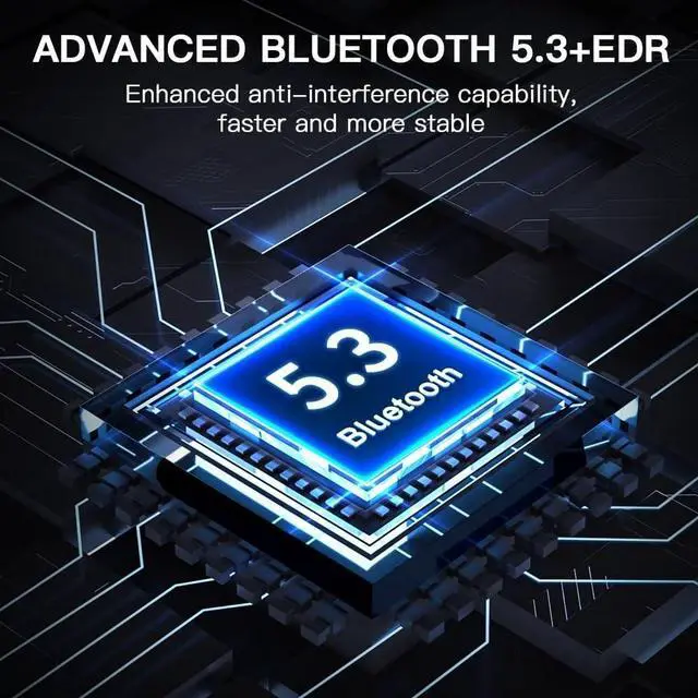 Alt view image 4 of 7 - USB Bluetooth Adapter 5.3 , Long-Distance Bluetooth 5.3 Dongle PC, 100M Audio Transmission, Low Latency EDR Bluetooth Receiver for Bluetooth Keyboard Mouse, Support Windows 10/11/8.1 (Plug and Play)
