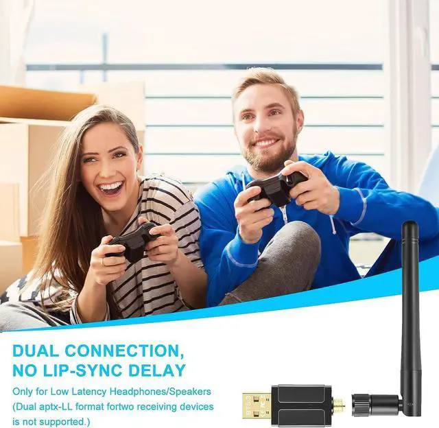 Alt view image 7 of 7 - Bluetooth Adapter for PC, USB Bluetooth 5.3 Adapter, Long Range 328FT/100M Bluetooth Dongle,  Driver Free BT5.3 Adapter Compatible with Computer Windows 11/10/8.1, For Bluetooth Keyboard Mouse Printer