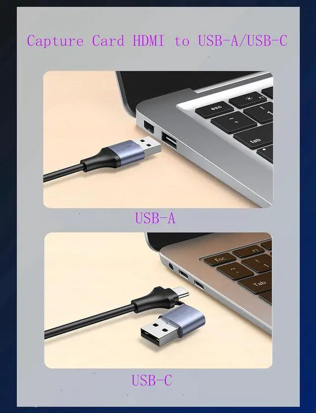 Alt view image 5 of 7 - USB Video Capture Card, 4K 60HZ Audio Video HDMI Capture Card,HDMI to USB 3.0 / USB C 1080P 60HZ Capture Card, Capture Card for Streaming/Nintendo Switch/PS3/PS4/YouTube/Xbox/Camera/PC/OBS