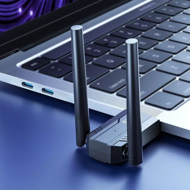 Alt view image 6 of 7 - Ultra Long Range 492FT/150M Bluetooth 5.3 Adapter with Dual Antennas for PC Supports Windows 11/10/8.1/7, BT5.3+EDR USB Bluetooth Adapter for PC,Laptop,Keyboard,Mouse,Headsets,Speakers