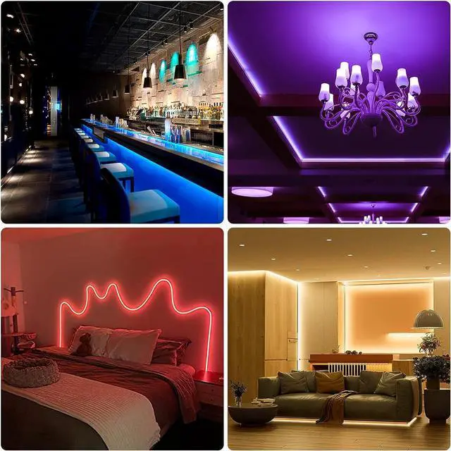 Alt view image 6 of 7 - LED Neon Light Strip,12V Smart Neon LED Strip Light,16.4ft / 5M RGB Neon Strip Light with Remote Control and APP Control, 20 Modes Rope Lights, Living Gaming Room Wall Decor