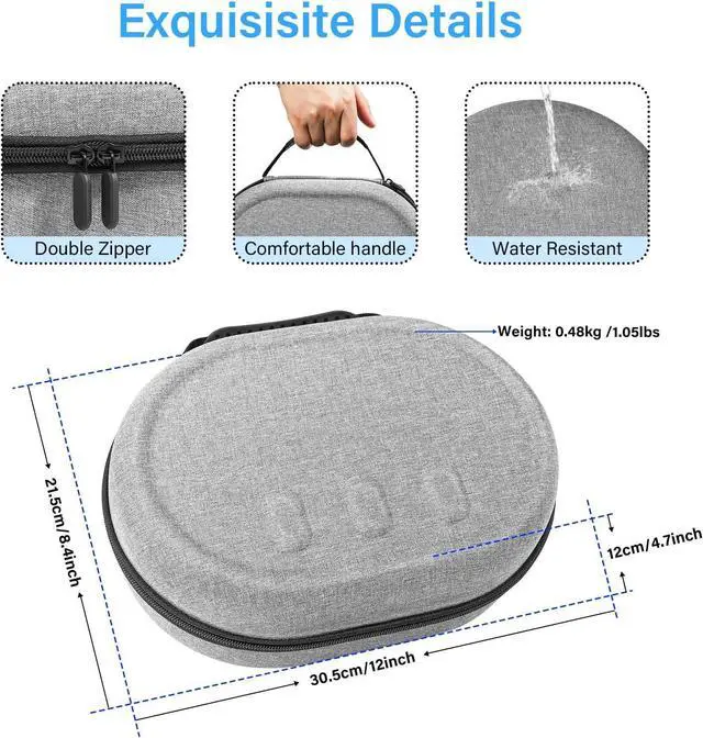 Alt view image 4 of 7 - Hard Carrying Case Compatible with Me-ta/O-culus Quest 3, for Quest 3 Carry Case Suitable for Travel and Home Storage, Portable Protection Accessories for Quest 3