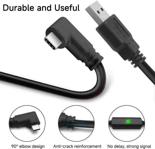 Alt view image 4 of 6 - USB A to C VR Link Cable Compatible with M-e-t-a Quest 3, Extend Playtime, 16ft / 5M USB 3.2 Link Cable USB A to USB C Charging Cable Suitable for O-cu-lus Quest 2/ Pico VR Headset and PC Connection