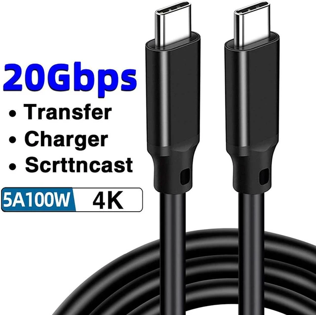 Main image of 3.3ft/1M USB-C to USB-C 3.2 Gen 2 Cable 20Gbps Data Transfer, 4K Video Output Monitor Cable 100W PD Fast Charging Cord, for Mac-Book, Galaxy S23, Goo-gle Pixel 7, i-P-h-o-n-e 15 Pro Max and More