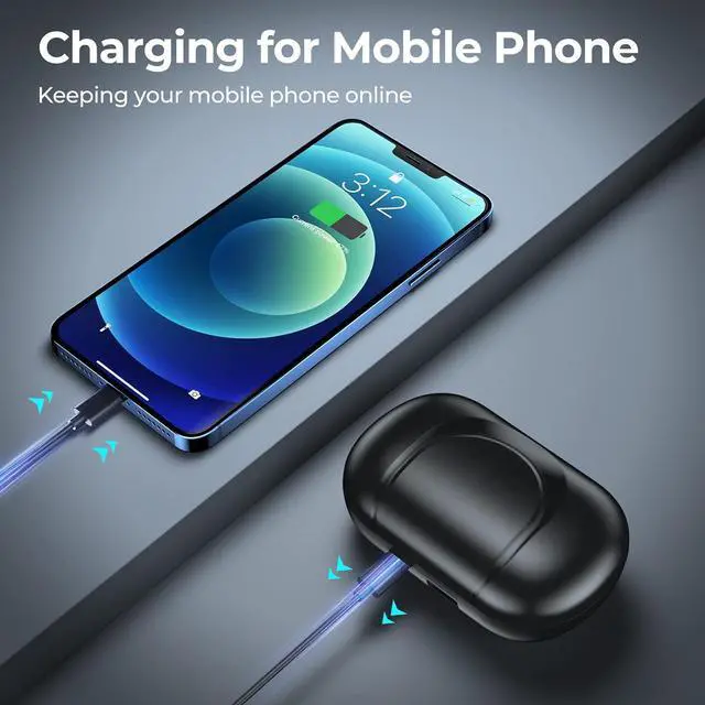 Alt view image 3 of 7 - Wireless Earbuds Bluetooth 5.3 Headphones 130hrs Playtime Wireless Charging Ear Buds IPX7 Waterproof Earphones Over-Ear Headset with Earhooks LED Power Display for Sports Workout Running Gym