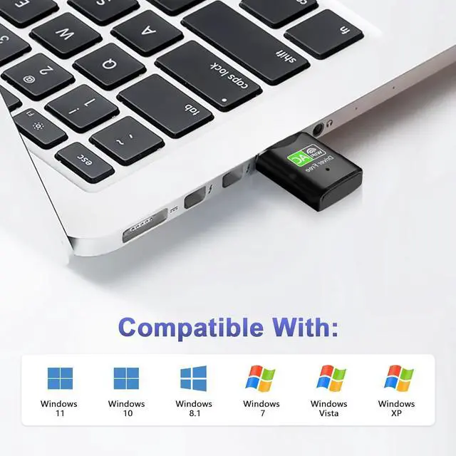 Alt view image 2 of 7 - IHDAPP 650Mbps USB WiFi Adapter, 2.4Ghz & 5Ghz Dual-Band Wi-Fi Adapter, AC650 Wireless Adapter Network Card Compatible with Windows Vista/Xp/Win7/8.1/10/11