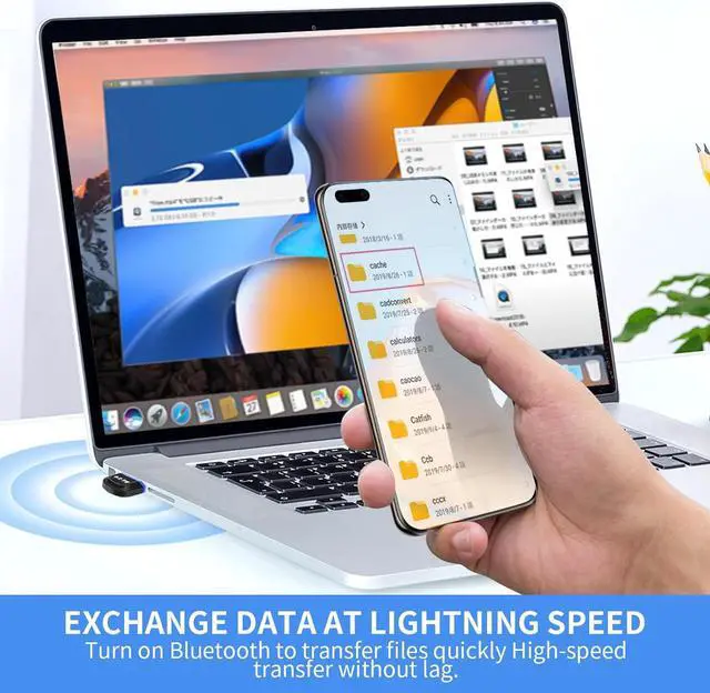 Alt view image 5 of 7 - IHDAPP USB Bluetooth 5.4 Adapter for PC, Plug and Play USB Bluetooth Dongle Receiver with BR+EDR+BLE+LMP13.X, Long Range Support Windows 11/10/8.1 for Desktop Laptop PS/Xbox Keyboard Mouse Headset