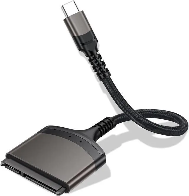 Main image of IHDAPP SATA to USB C Adapter Cable, USB-C to 2.5" SATA III Hard Driver Adapter - Aluminum Shell Nylon Cord External Converter USB C to SATA Cable for SSD/HDD Data Transfer giyqxHw