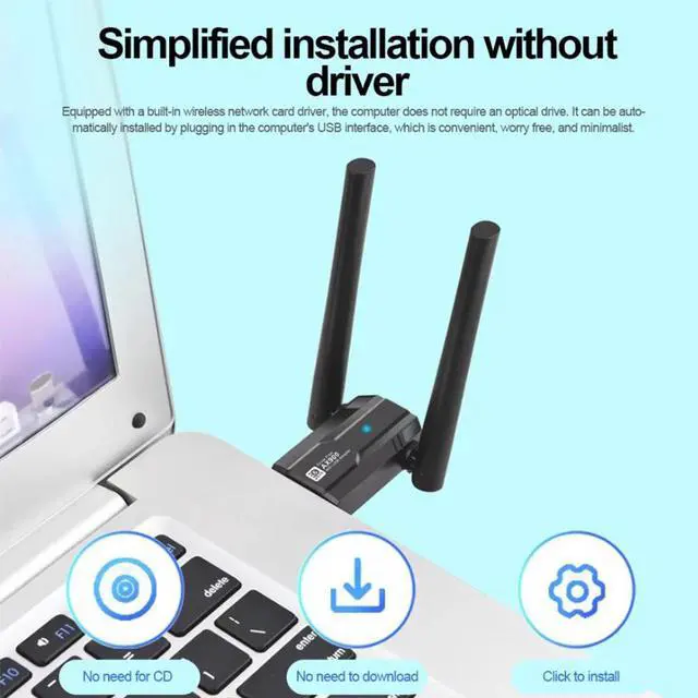 Alt view image 2 of 7 - IHDAPP AX900 WiFi 6 Wireless Adapter, 2.4G & 5GHz Dual Band 802.11AC Wireless Network Card WiFi Antenna Wifi Receiver, 900Mbps USB WiFi Adapter with 5dBi Antenna for Laptop Desktop PC Windows Linux