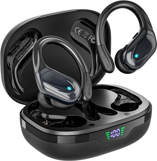 Main image of IHDAPP True Wireless Earbuds, Bluetooth Headphones, 80hrs Playback Ear Buds with Power Display Charging Case, Bluetooth in Ear Earphones with Noise Canceling Mic with Earhooks for Sports/Workout