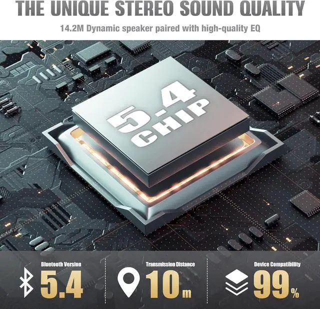 Alt view image 3 of 7 - IHDAPP Sport Wireless Earbuds, Bluetooth 5.4 Headphones with ENC and AI Noise Cancellation, Hi-Fi Audio Playback & Dual LED Display, Sport Bluetooth Earphones with Earhooks for Workout, Running